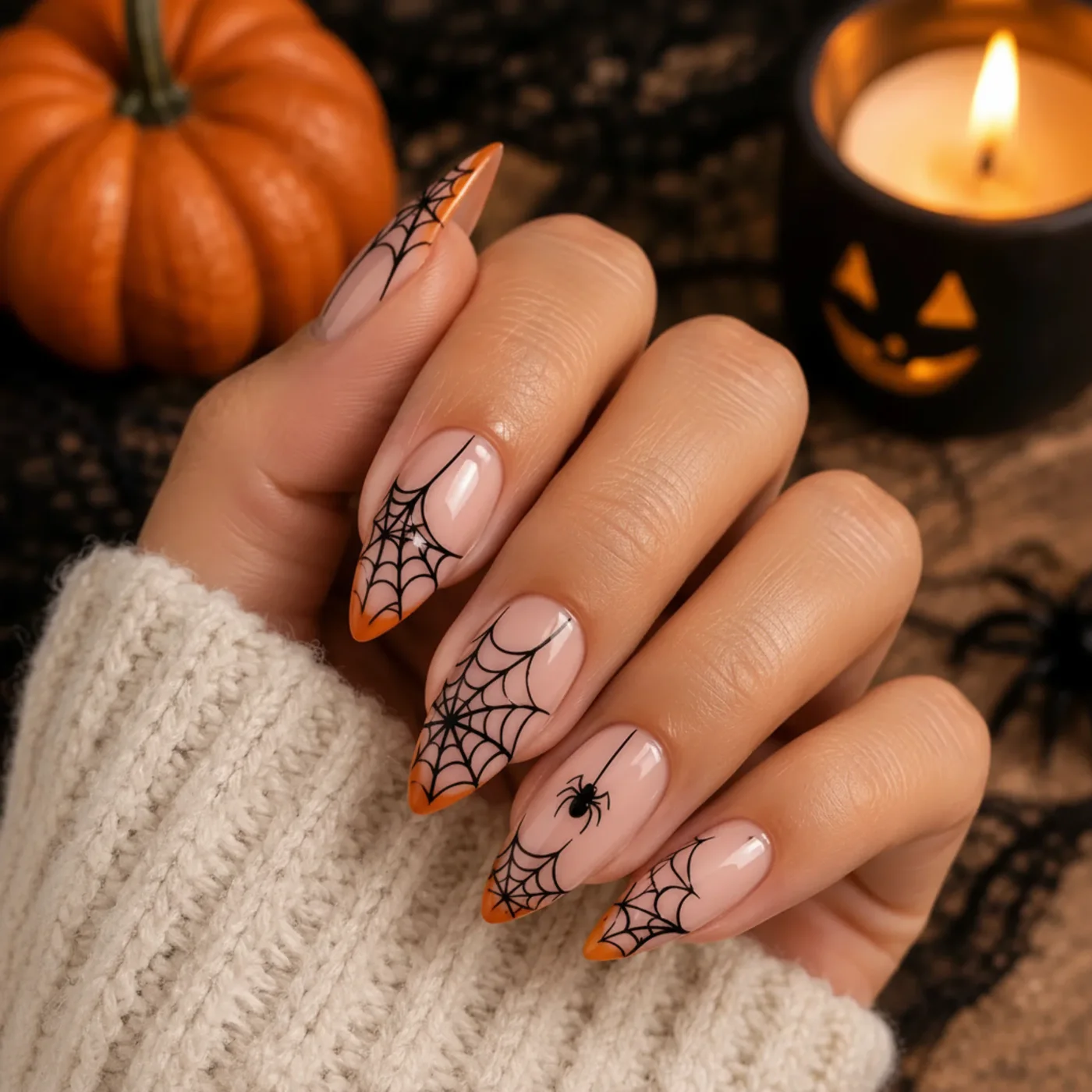 Spooky Spider Web Nails — Halloween Nail Designs 2026